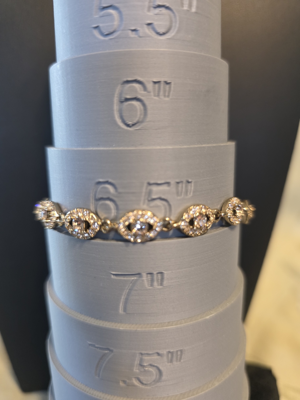 #521 Sparkling Rose Gold Marquise & Round CZ Bracelet